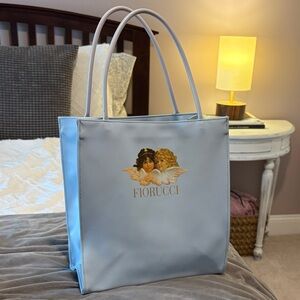 Fiorucci Light Blue Angel Graphic Tote